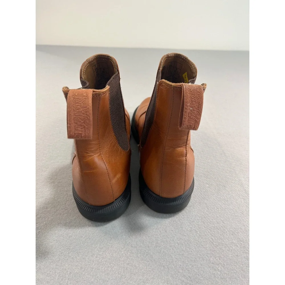 Dr. Martens Flora Chelsea Boots Mens Size 9 Tan Leather Elastic‎ Gusset Shoes